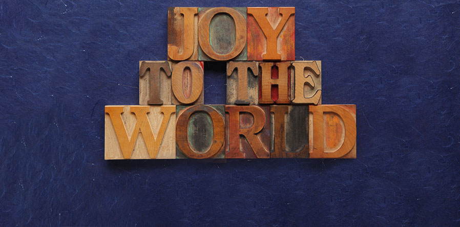 joy to the world in houten drukstempels