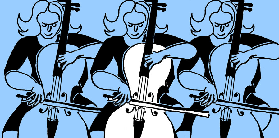 illustratie cellisten